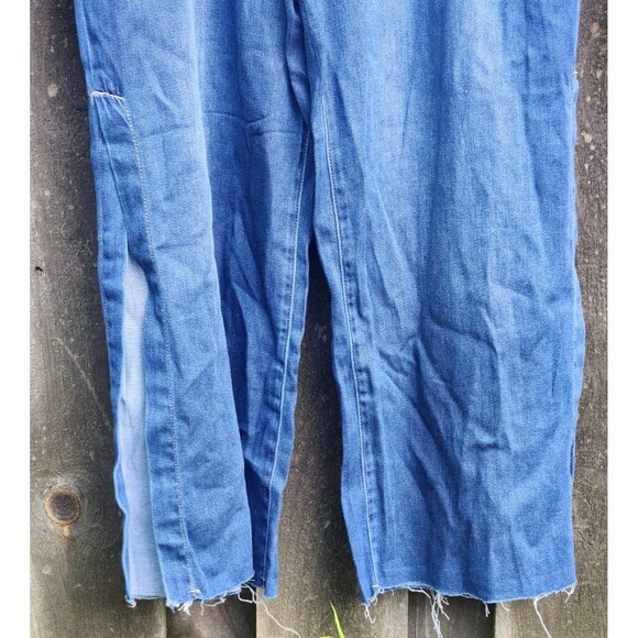 Liverpool Jeans 12/31 Wide Leg With High Slit Cropped Raw Edge Pants - Picture 5 of 16